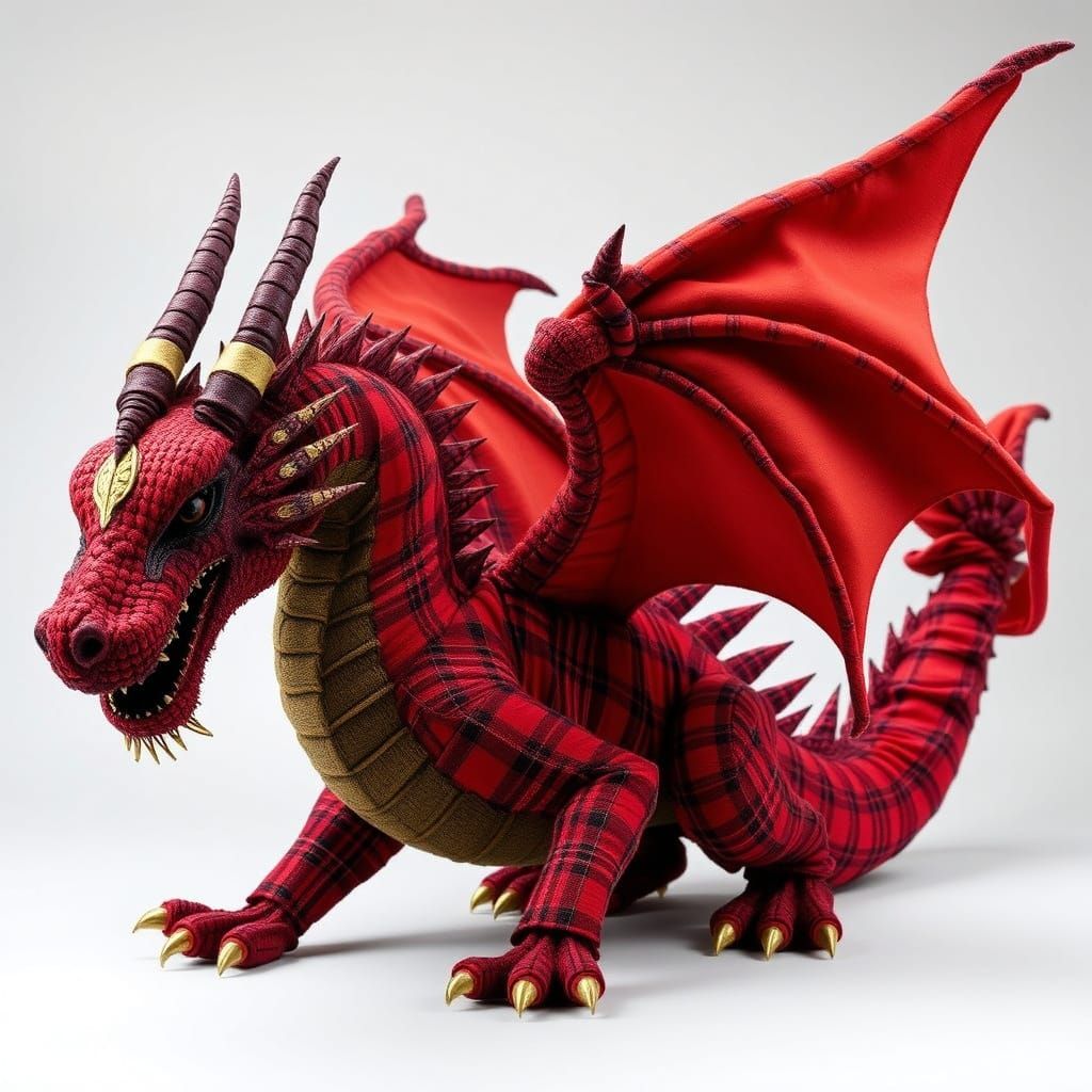Scottish Tartan Dragon  by @Warlock11