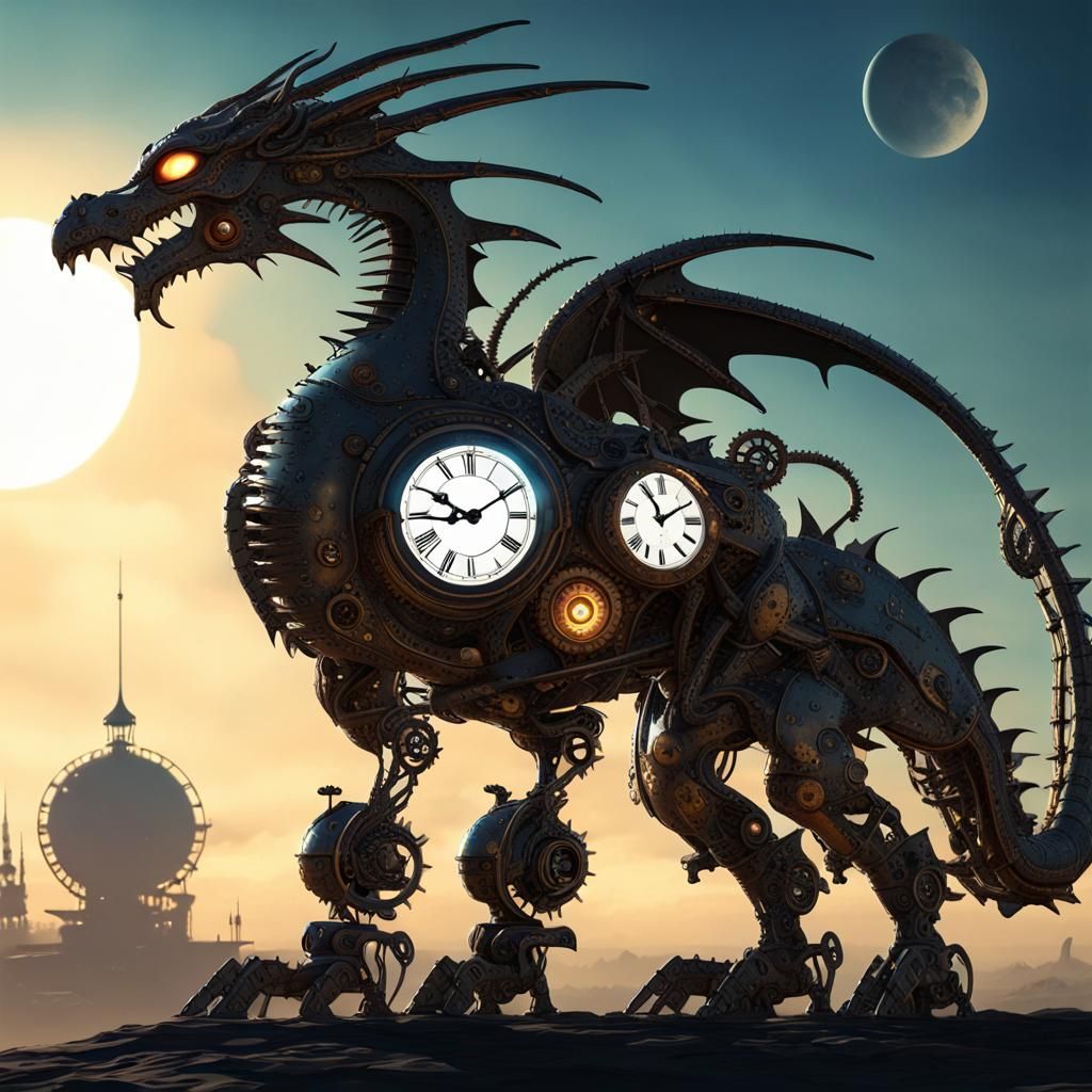 Meck Clock Dragon