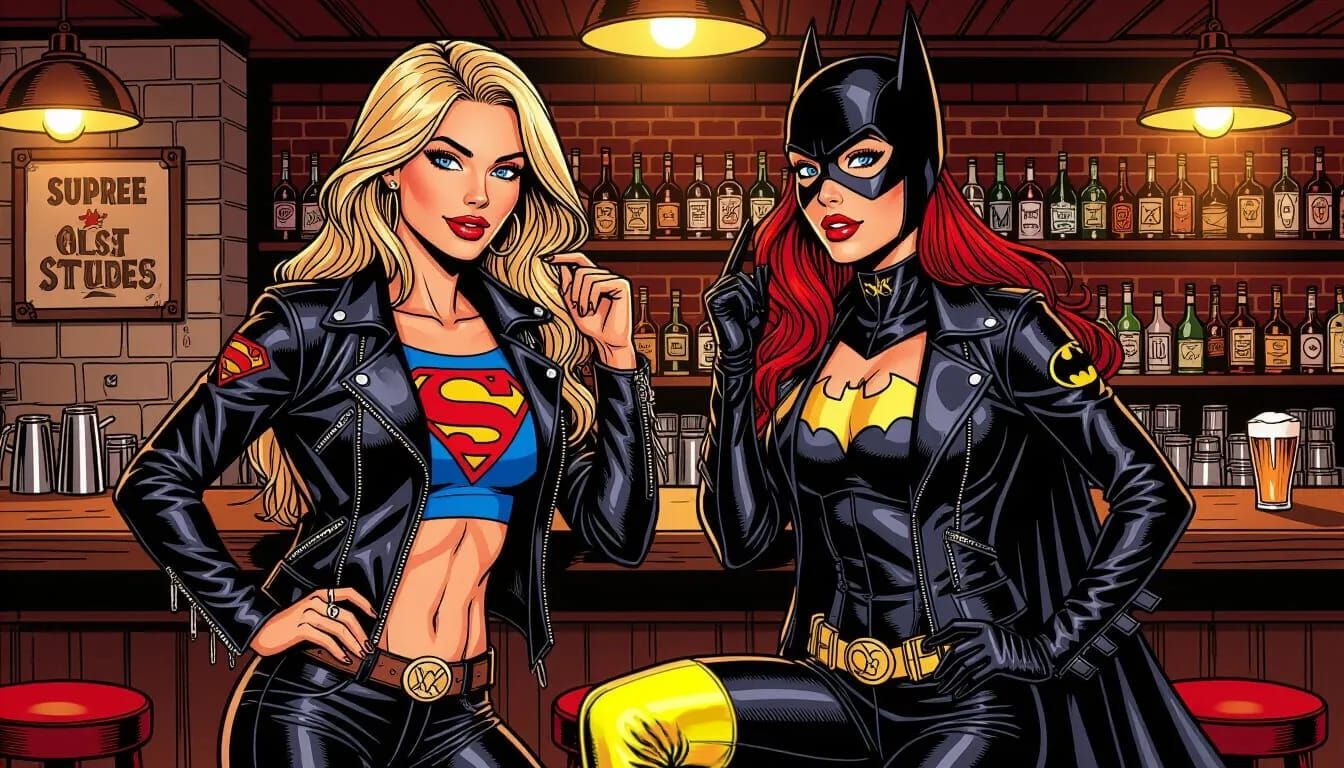 Supergirl and Batgirl Enjoy Another Girls' Night Out