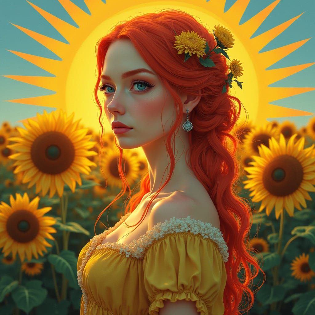 <lora:Mixed Media blending:1.0> <lora:Substrata:1.0> <lora:SecretSauce:1.0> <lora:flat:1.0> Surreal collage portrait. Medium shot. A lovely ...