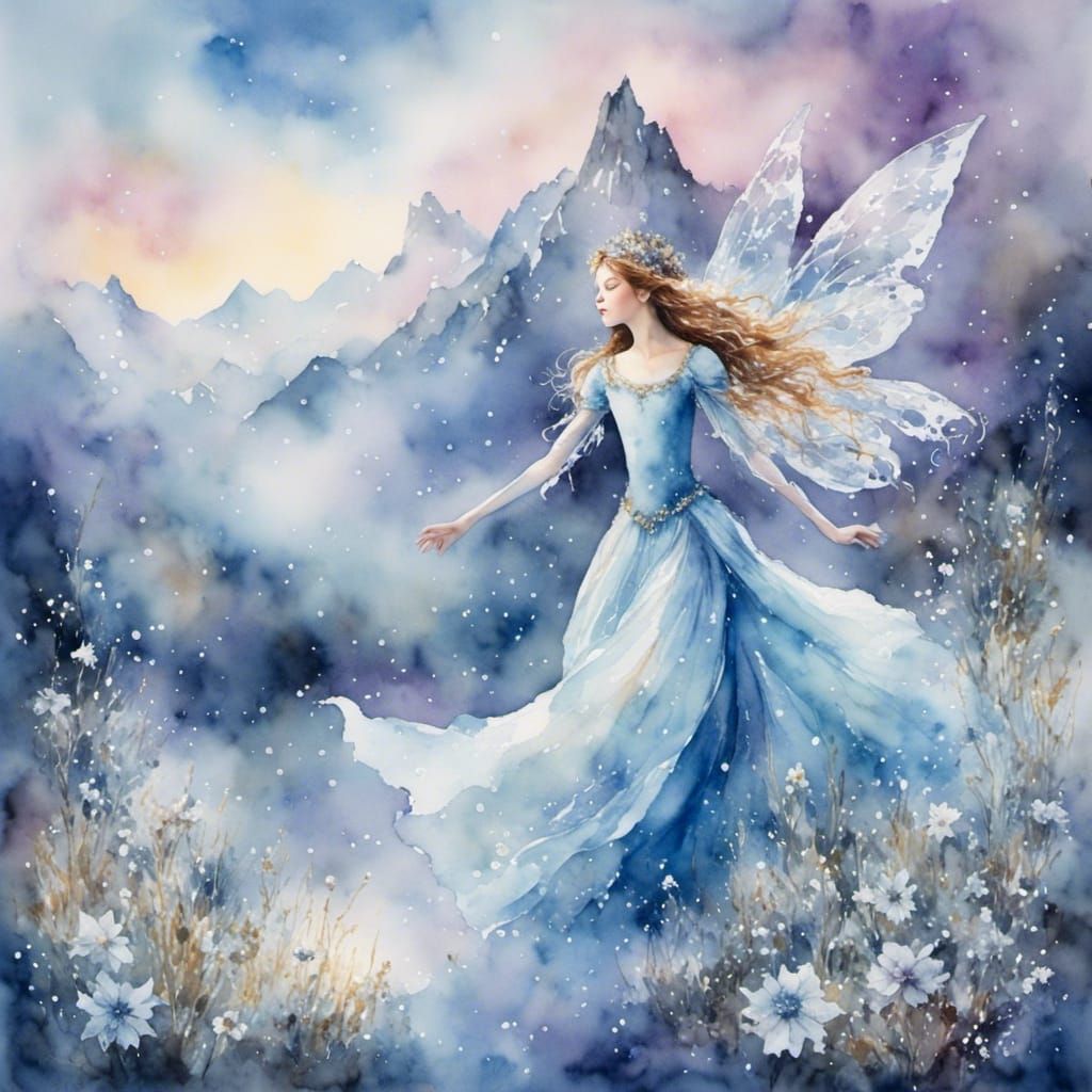 Mountain Top Ice Princess - Ai Generated Artwork - Nightcafe Creator