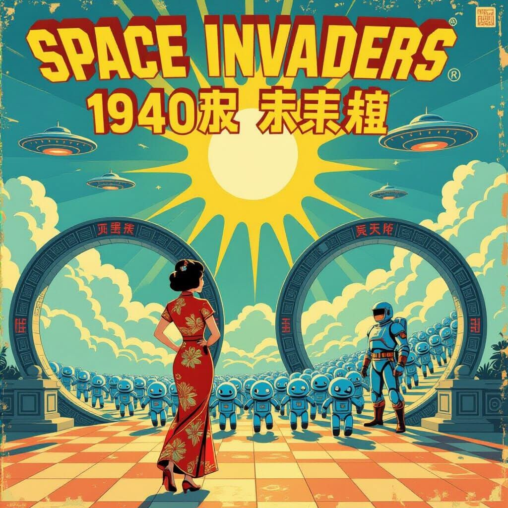Retro Space Invaders: 1940 Shanghai  by @JToTheJ