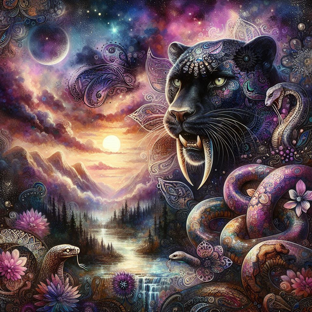 Magical mixed media Black Panther 3