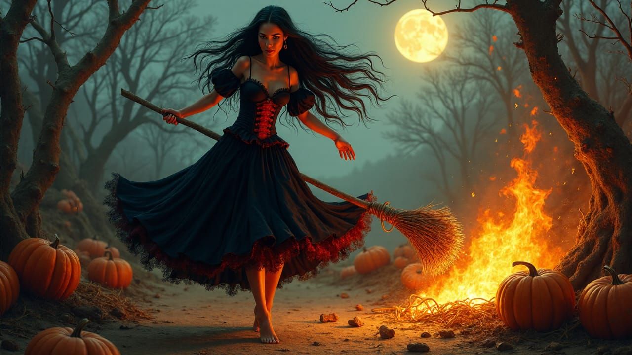 Dancing on Halloween Under The Blood Moon