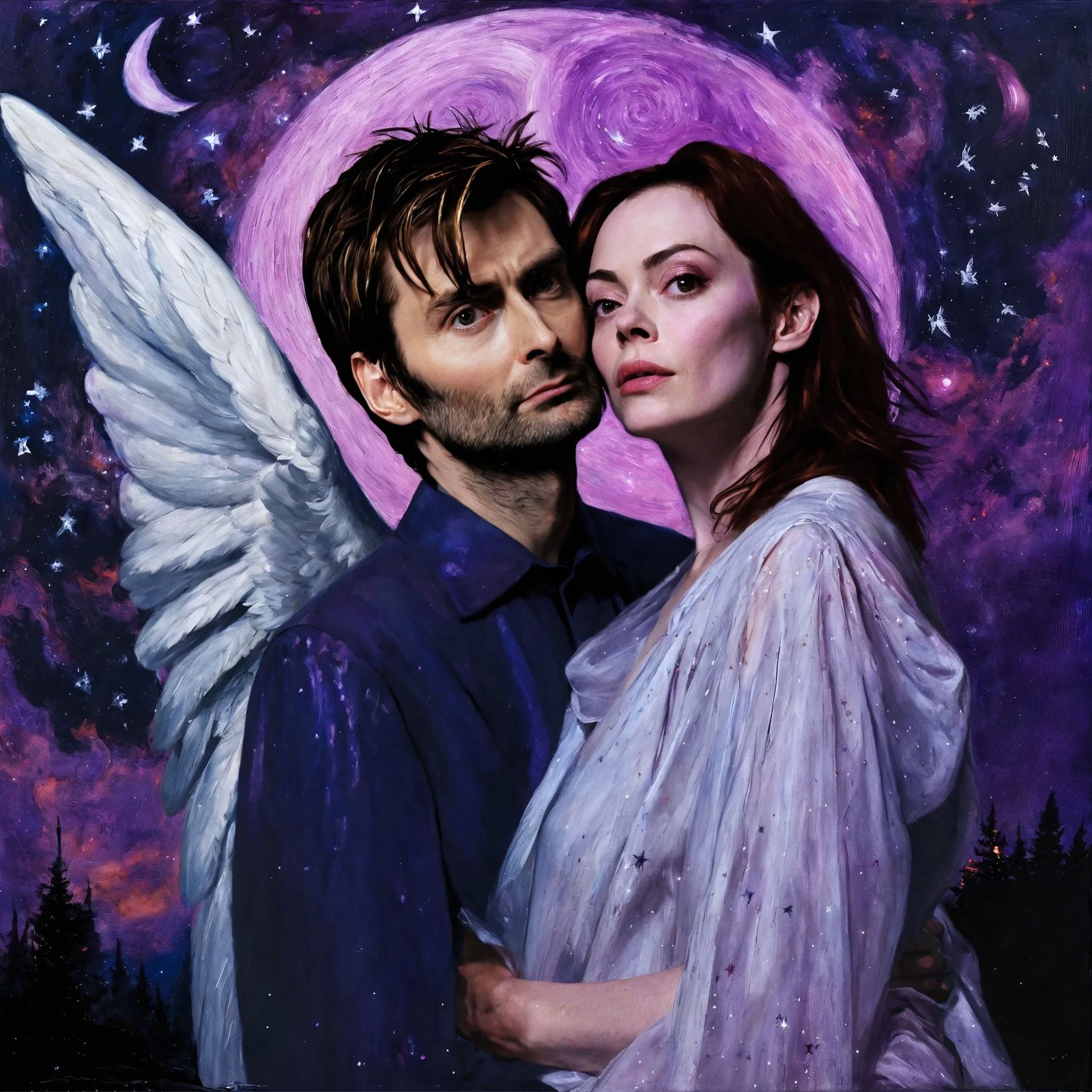 David Tennant and Rose McGowan