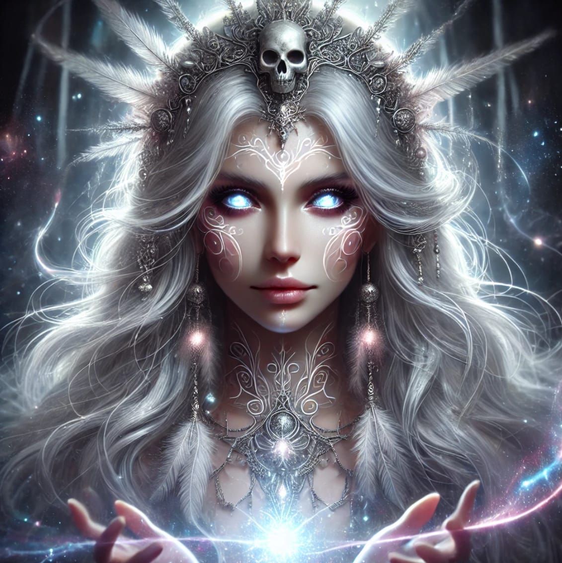 Starlit Enchantress: The Frostbound Oracle