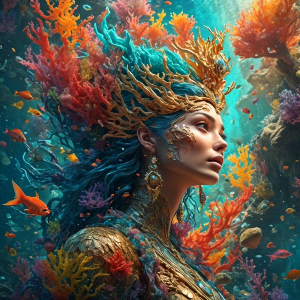 beautiful majestic colorful Goddess <lora:Aquatica:1.0> 