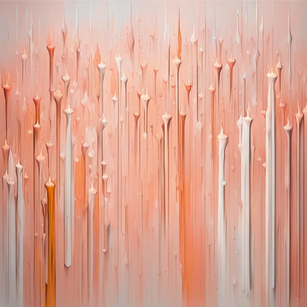 A field full of wax candles dripping and shedding a tear,Lig...