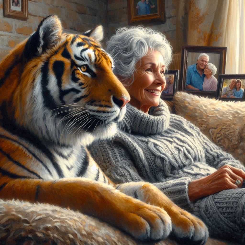 Grandma and her Tiger