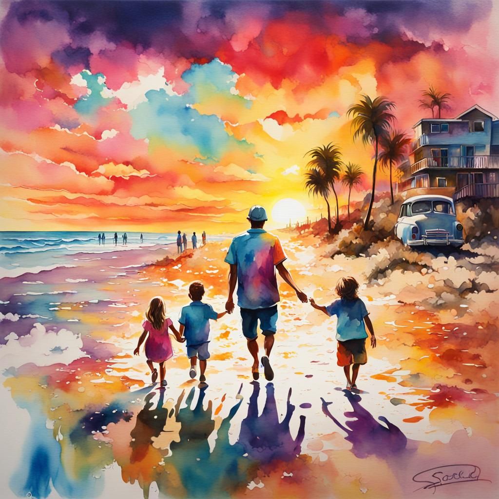 Sunset at the beach