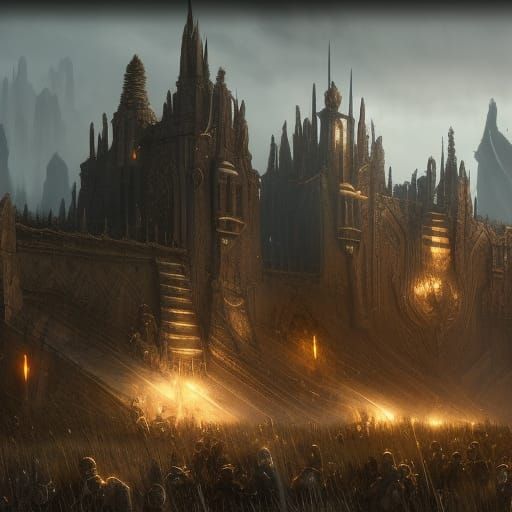 Infinity blade detailed matte painting, deep color, fantastical ...