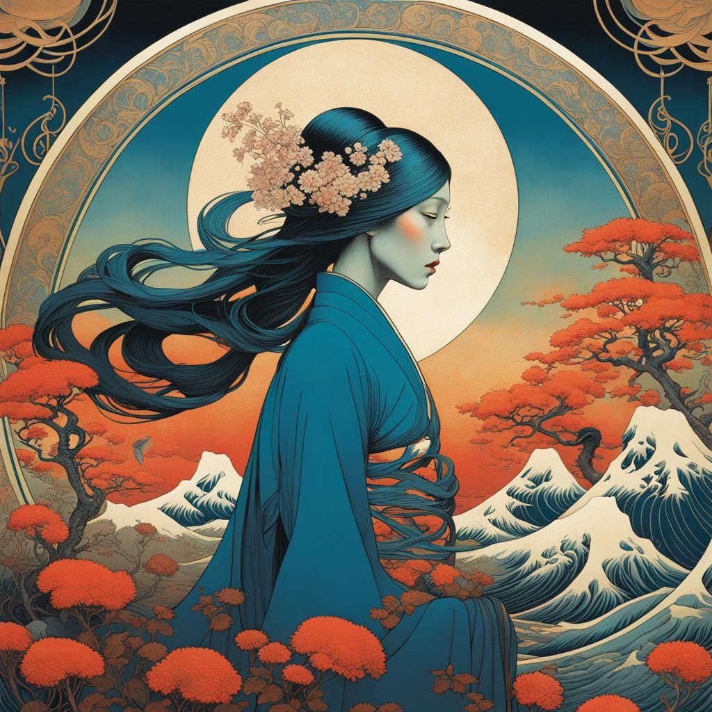 Art Nouveau & Japanese mix