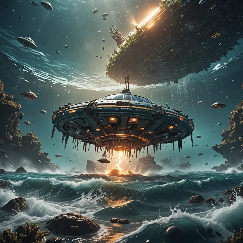 UFO crashed under the ocean