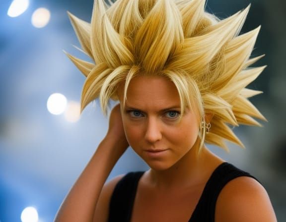 Realistic and Beautiful Super Sayayin female in a combat on ...