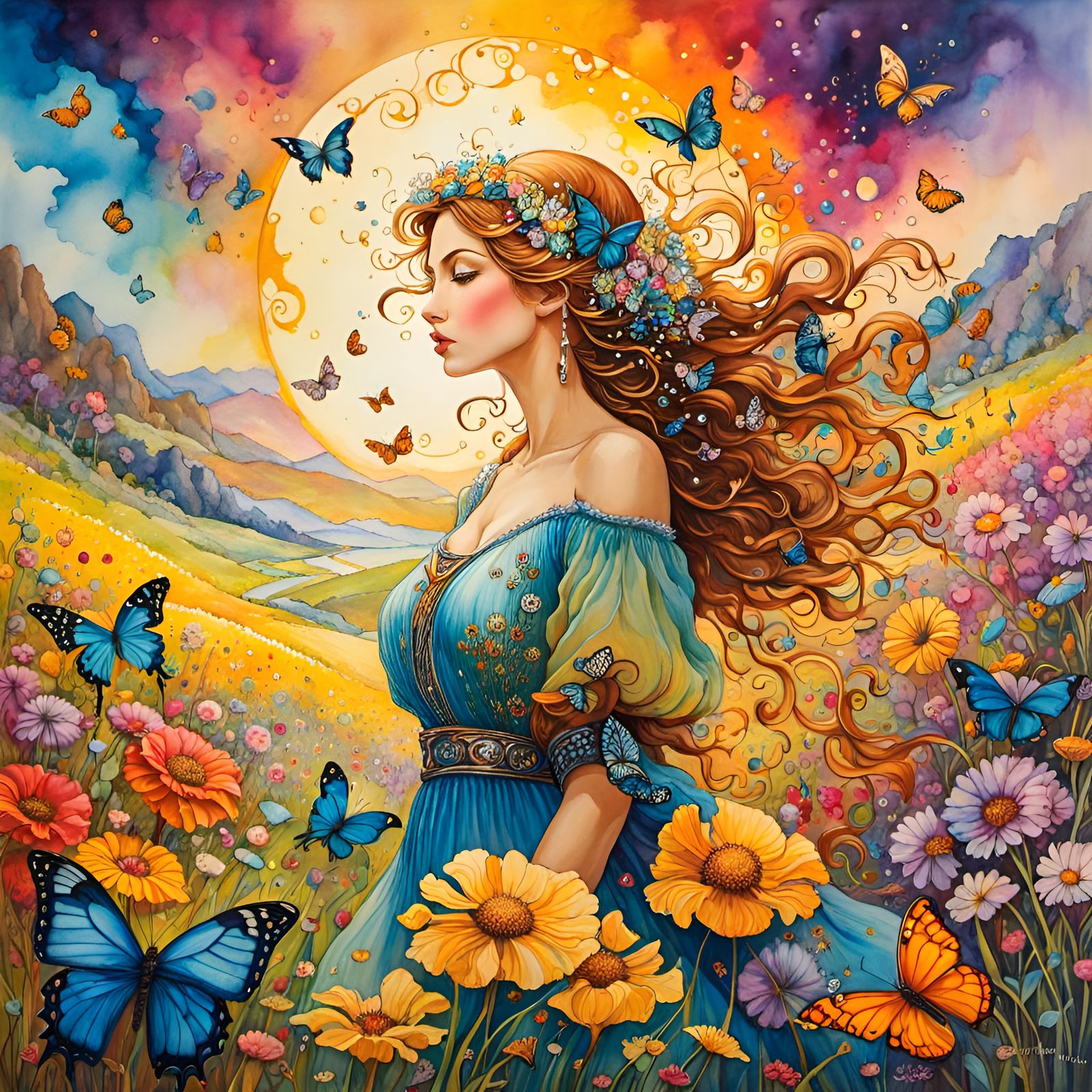 DRESSED IN BUTTERFLIES  by @JustBubu