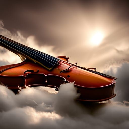 Heavenly Abstract Violin - AI Generated Artwork - NightCafe Creator