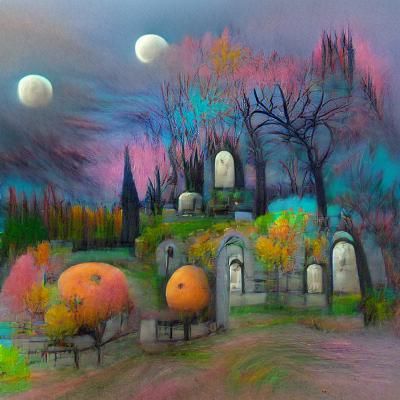 Twin moons at the graveyard 🪦