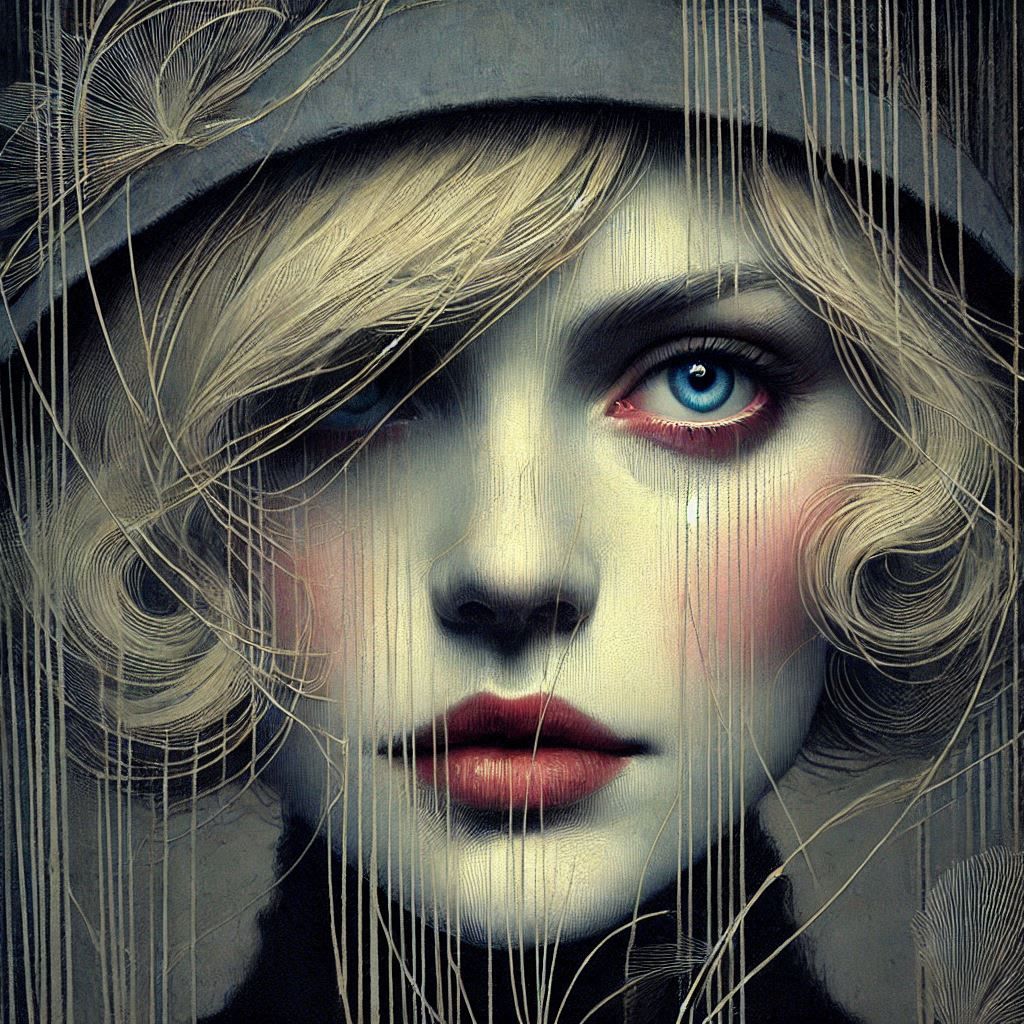 Elara Lucienne Faye – A Glimpse into the Depths of Blue: Silence Echoes in a Soul's Quiet Reflection v2