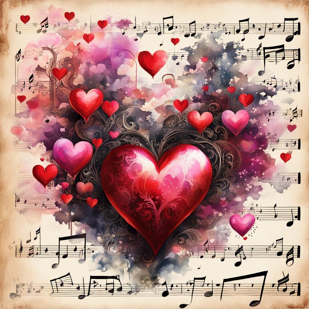 Hearts & Music  by @DesignGirl