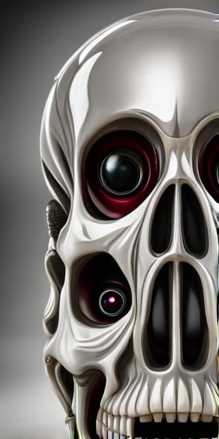 perfect marble skull with ruby eye,emerald eye,uhd,perfect d...