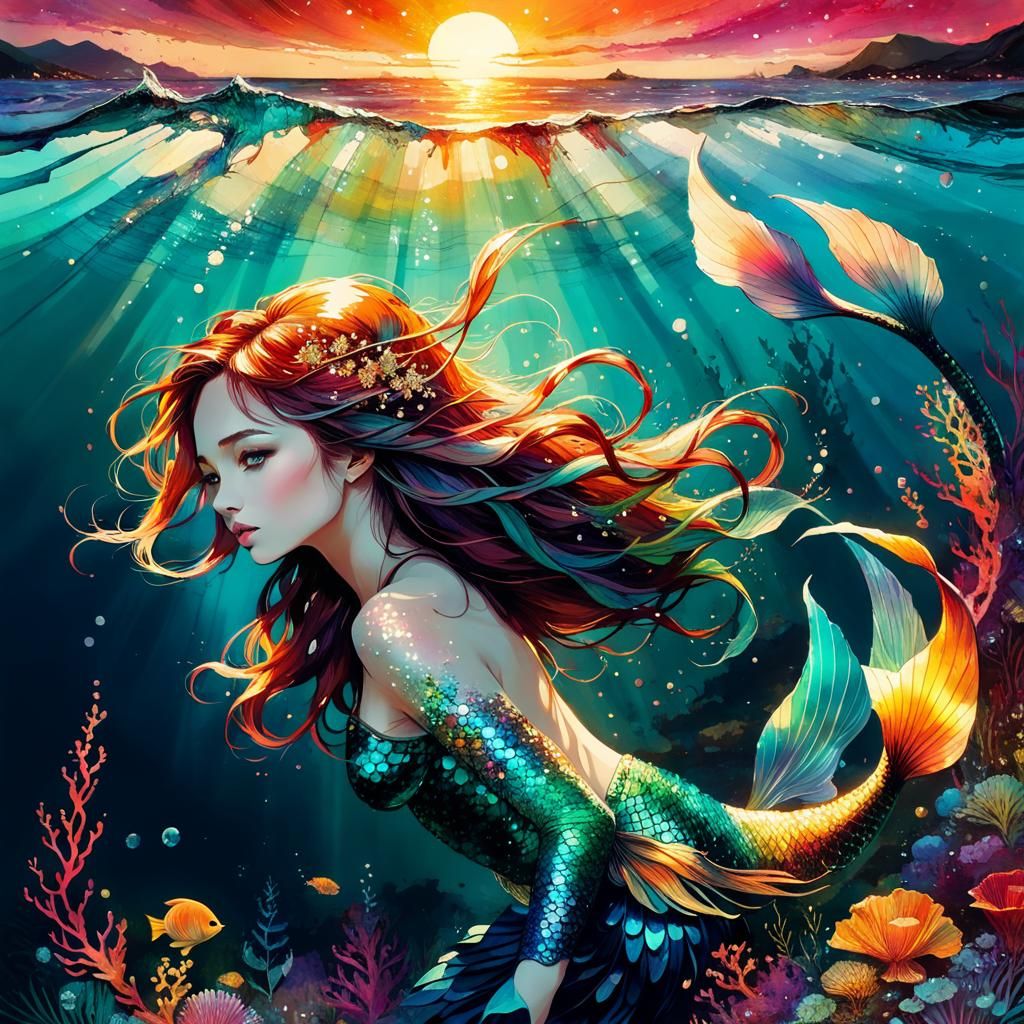 Mermaid - AI Generated Artwork - NightCafe Creator