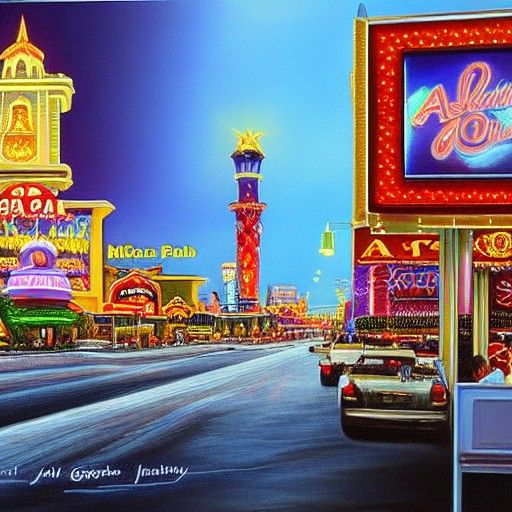 Atlantic City becomes Las Vegas - AI Generated Artwork - NightCafe Creator