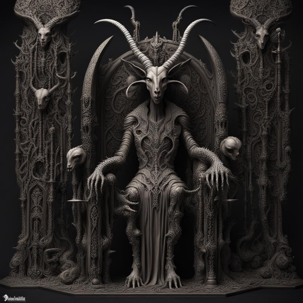 Throne of the Goat Lord - AI Generated Artwork - NightCafe Creator