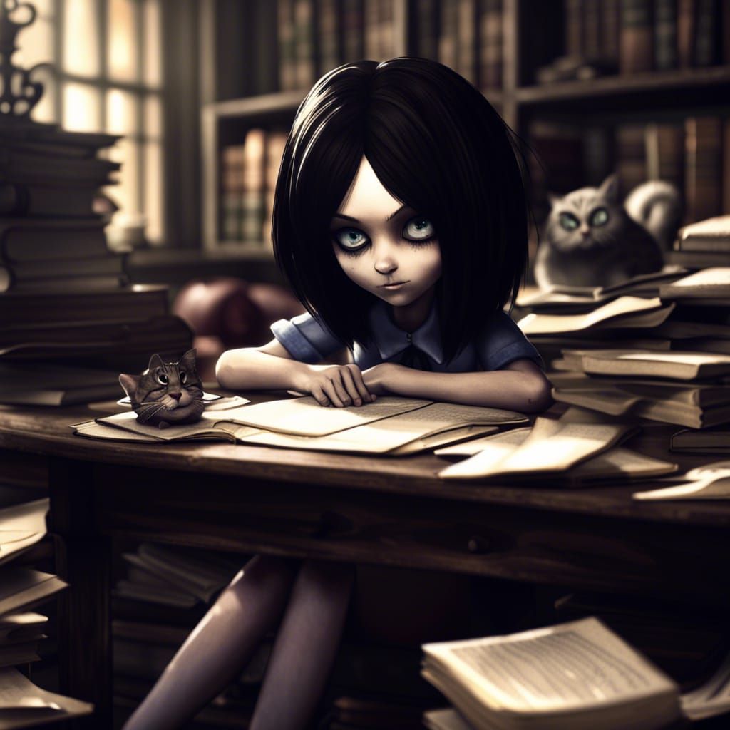 Too much brainwork gives Alice hysteria   by @Andria Mercy
