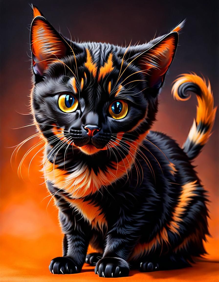 black orange chimera cat masterpiece - AI Generated Artwork - NightCafe ...