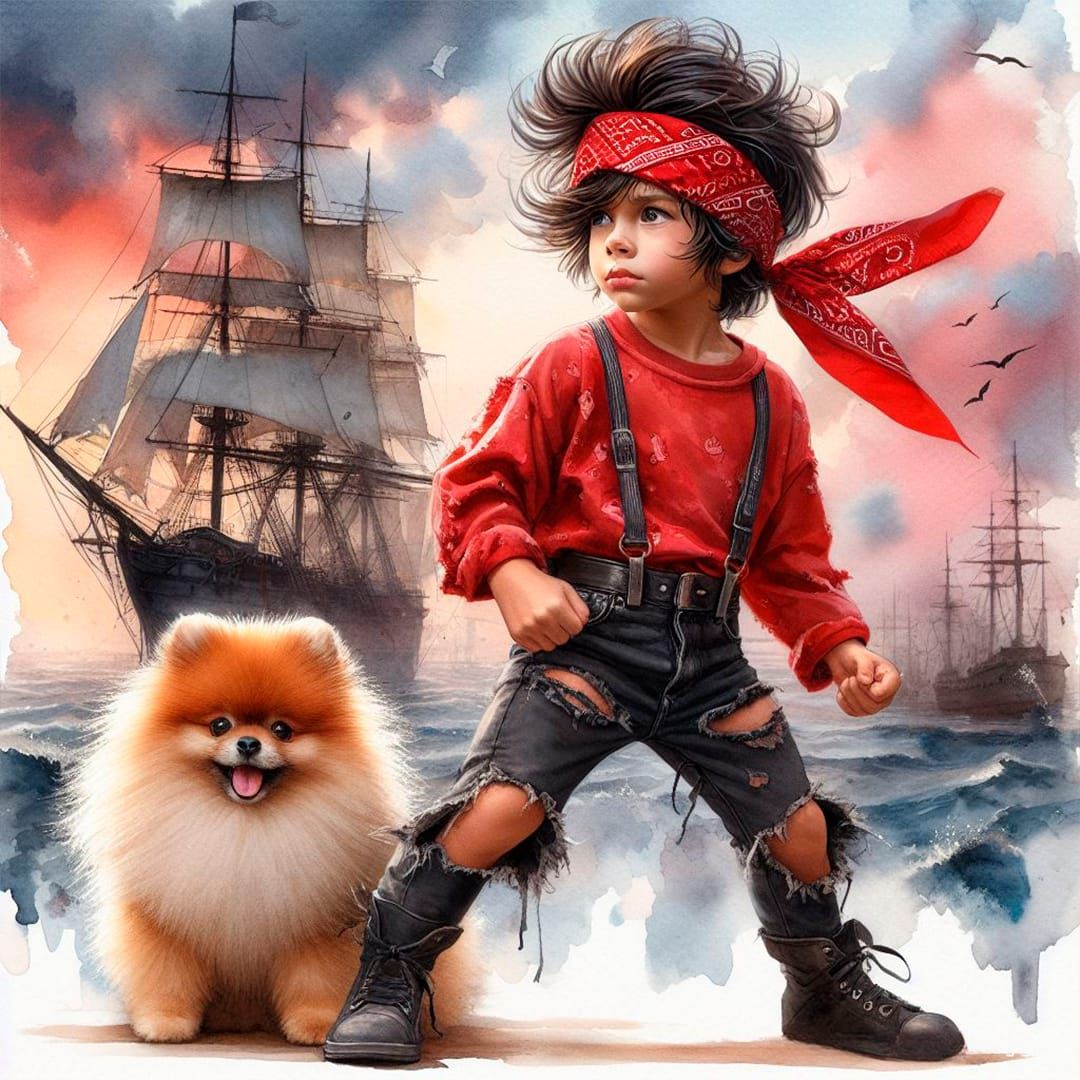 child and dog