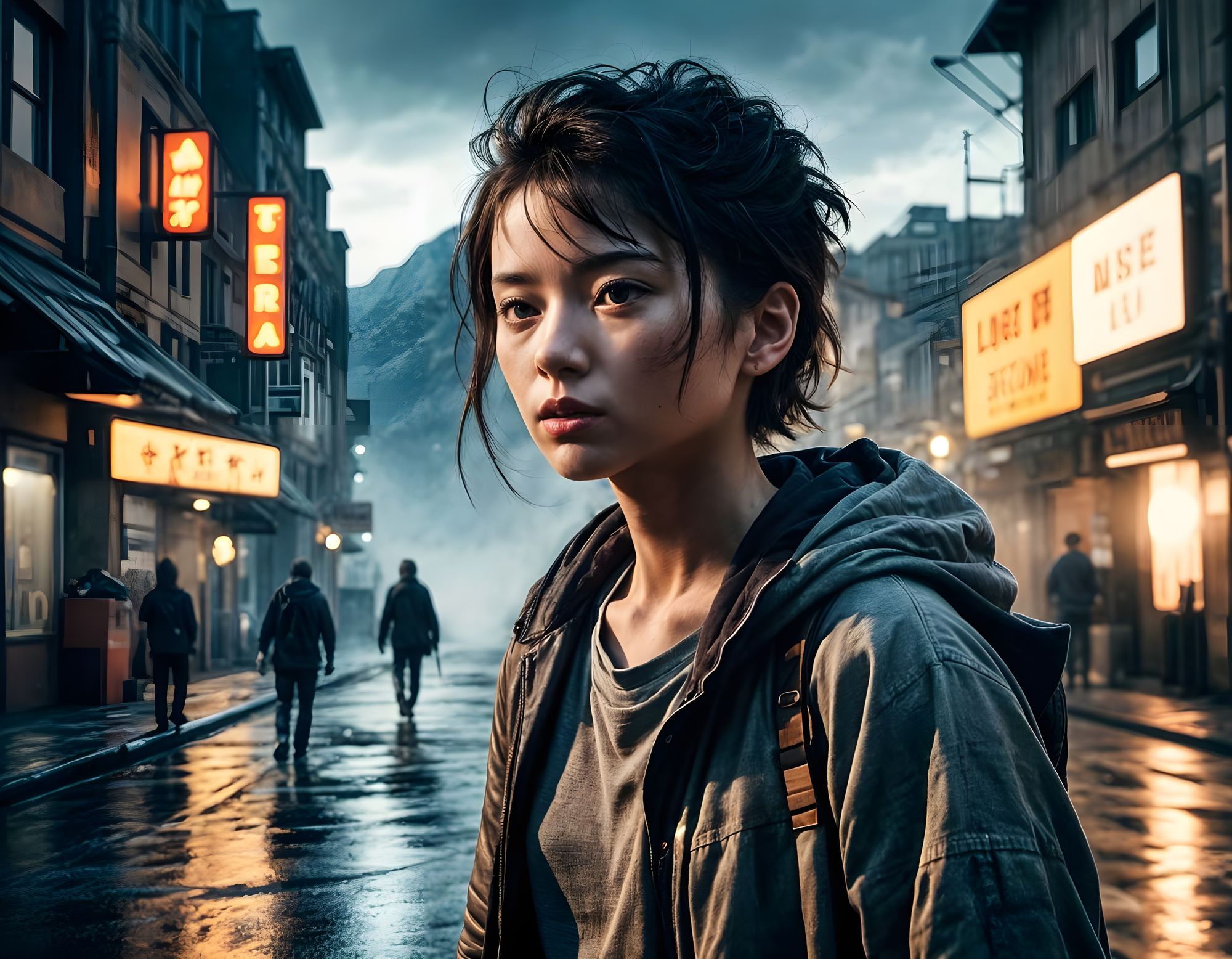 Waiting 
analogous colors kinetic pointillism kintsugi 