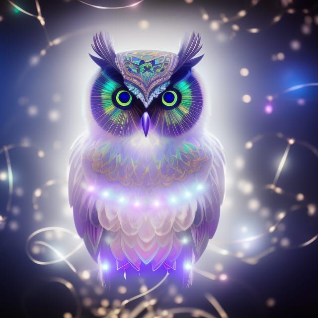 Spectral Owl Appears - AI Generated Artwork - NightCafe Creator