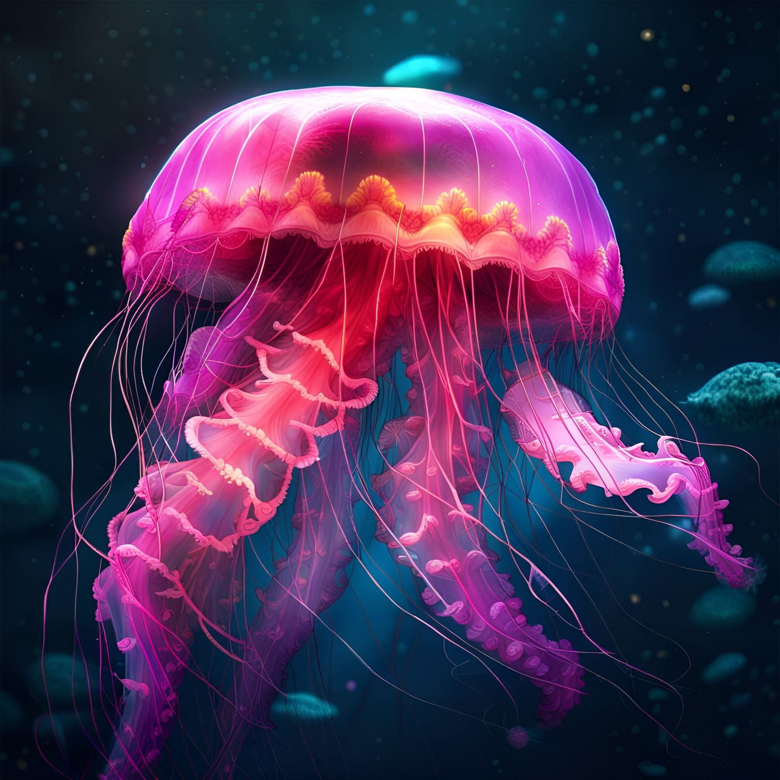 Pink Jellyfish - AI Generated Artwork - NightCafe Creator