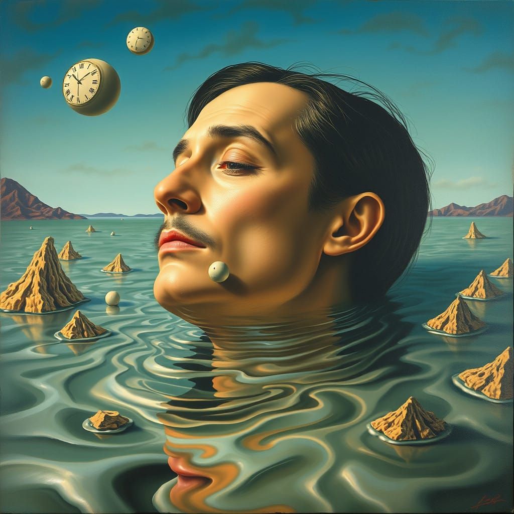 Surrealist Landscape of a Distorted Mind