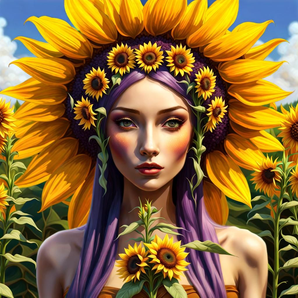 Sunflower Sprite - AI Generated Artwork - NightCafe Creator