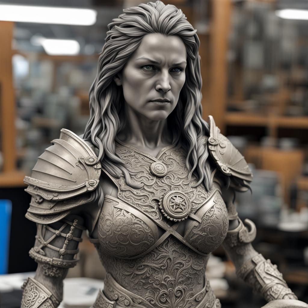 Silicon statue of the most badass woman warrior