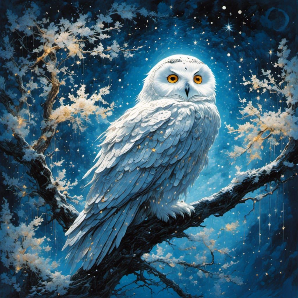 Snow owl  by @HC