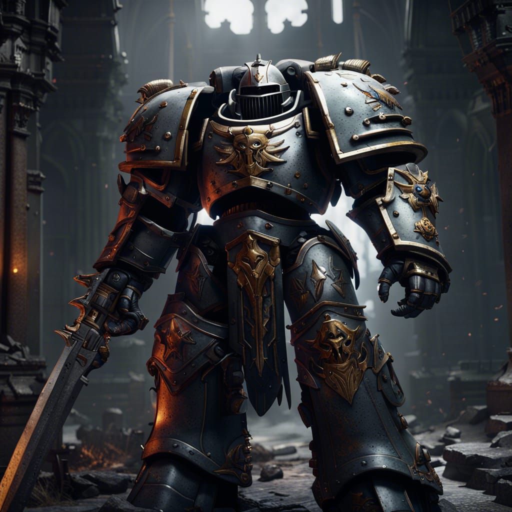 Gray knight Warhammer 40k - AI Generated Artwork - NightCafe Creator