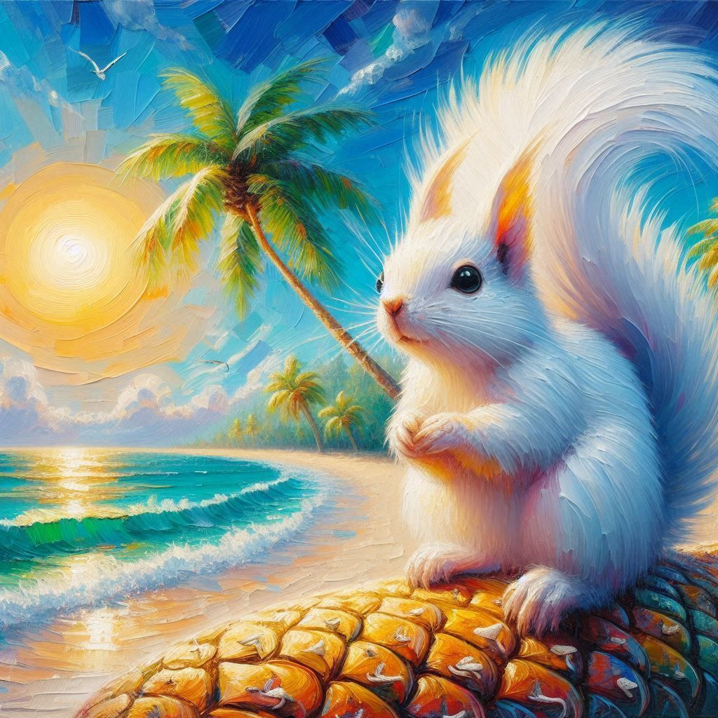 Ecureuil à la plage