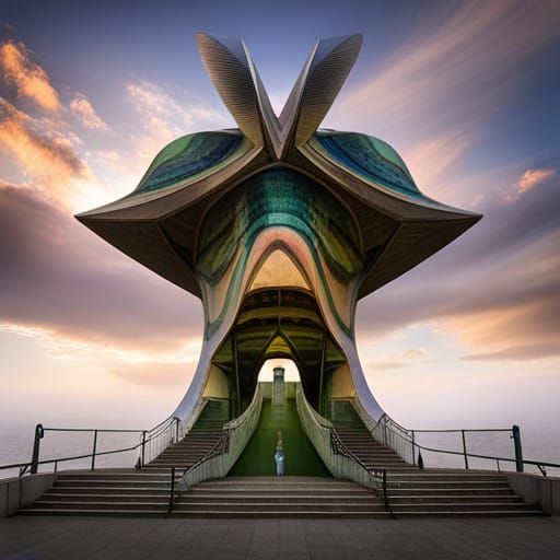 Postmodern Life Sculpture in Sci-Fi Style