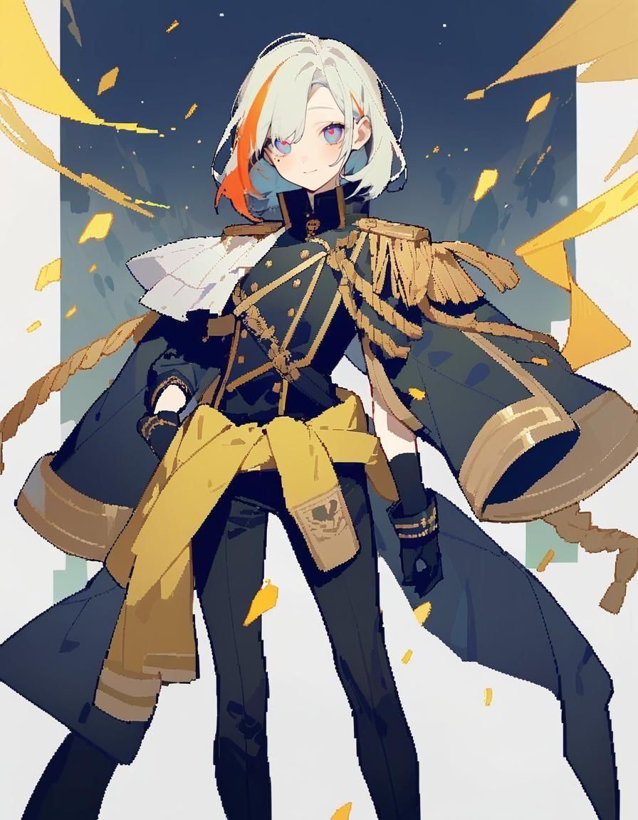 Girl with Skull Mask Holding Gun in Minimalist Style