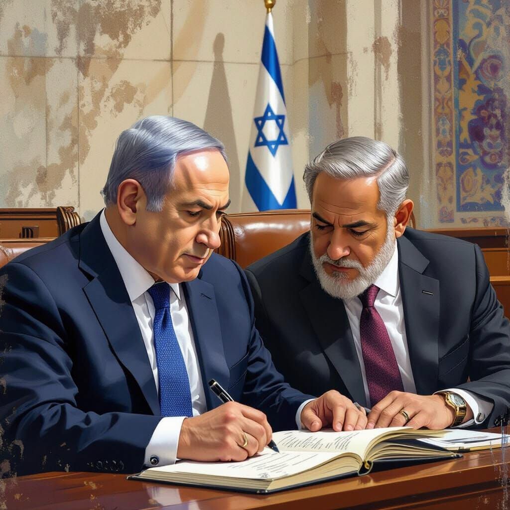 Politicians Studying, Hyperrealistic Concept Art Portrait