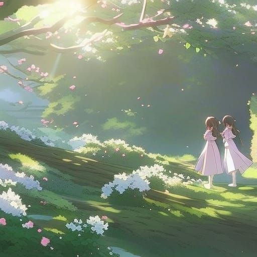 Pink Spring Cherry Blossoms Girls