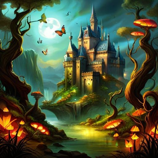 Goblin King's Castle in the Enchanted Forest false