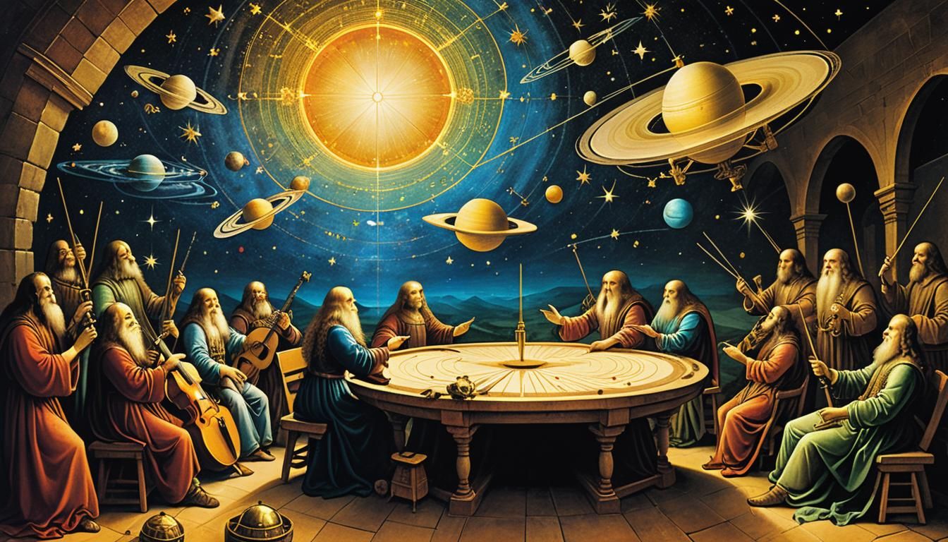Spectrum Cosmic Serenade Sci-Fi artwork by Leonardo da Vinci