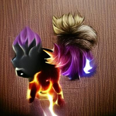 Pony, dark, purple fire,Super Sayian