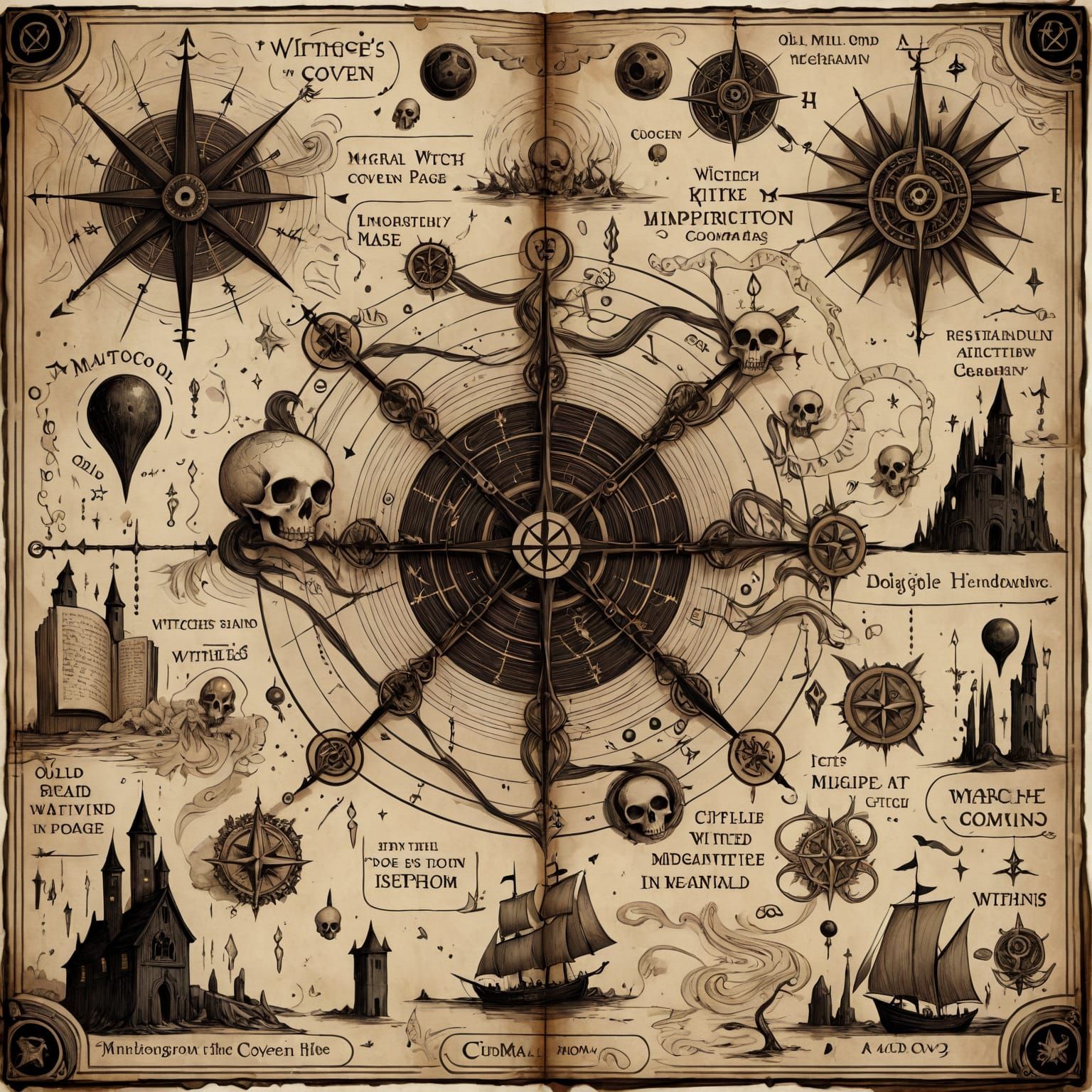 Pages from a witch's diary: An encrypted witch's map