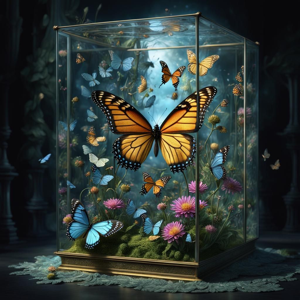 fairies and butterflies ( inside) a glass box ( inside) (another glass box) Scenes Within Scenespic ecinematic ...  by @yavana