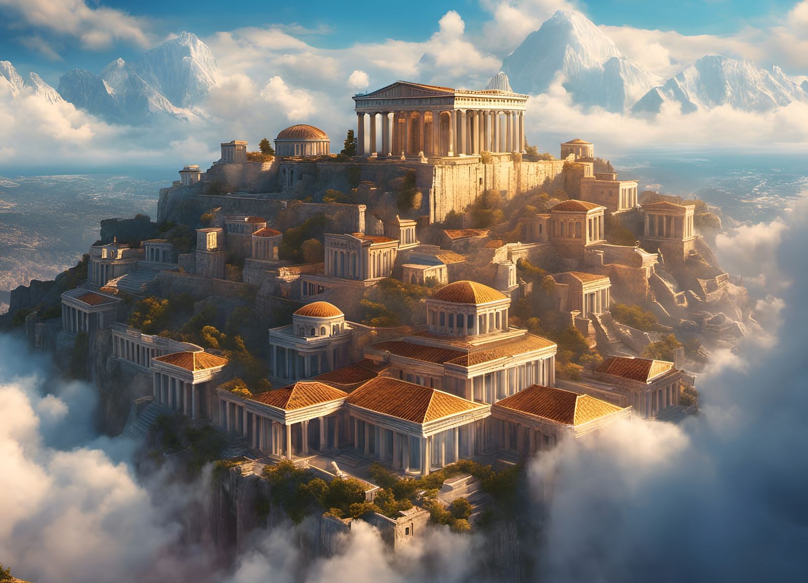 Mount Olympus. - AI Generated Artwork - NightCafe Creator