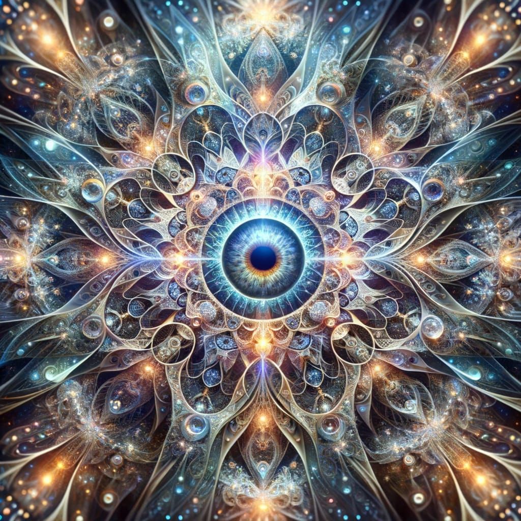 The Eye That Dreamed the Stars (Kaleidoscope Art-Daily Challenge #1030)  by @Celestial